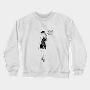 Tennis Player Girl Crewneck Sweatshirt